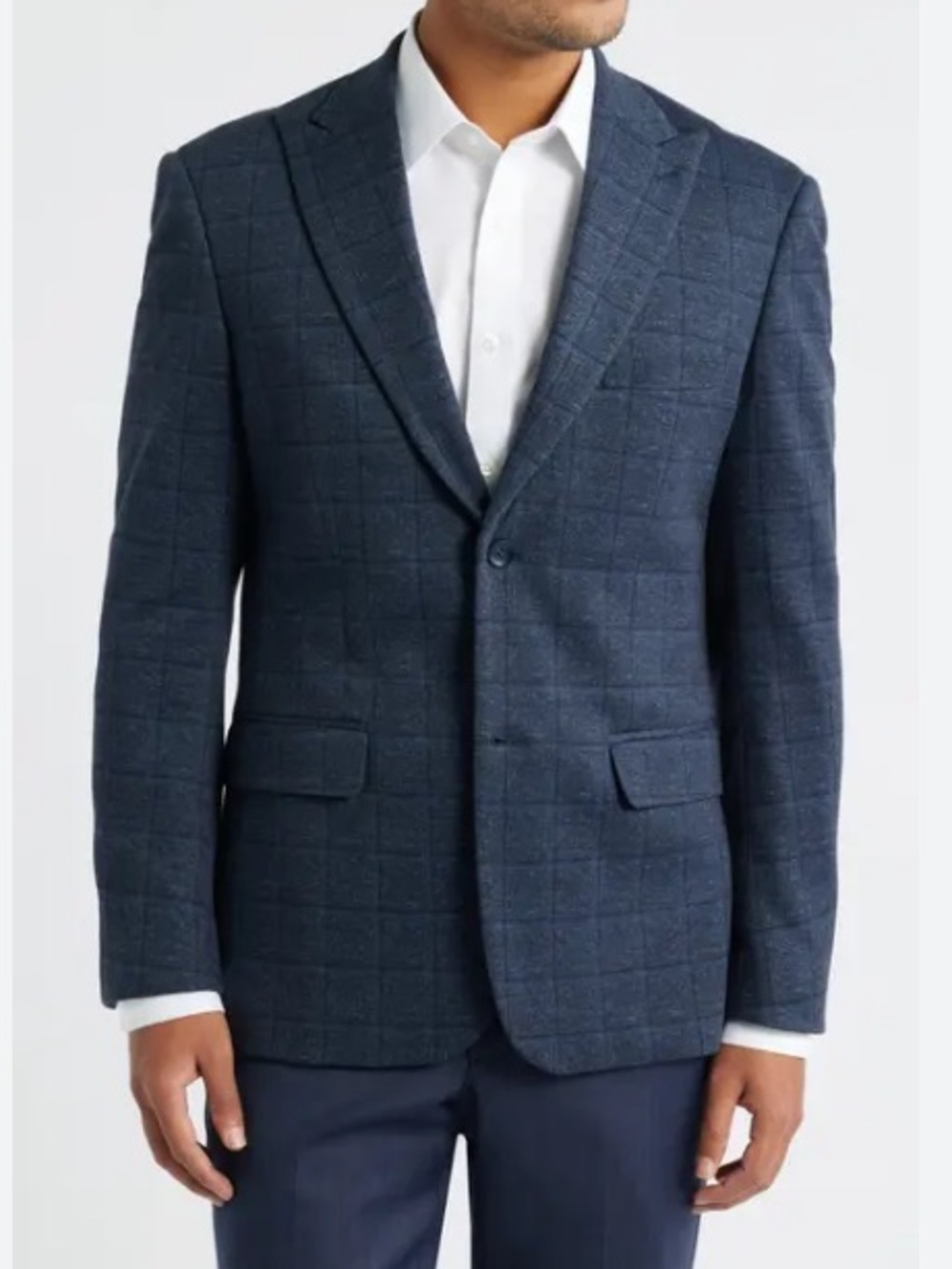 Daniel Hechter Navy Windowpane blazer NWT size 46 Regular
